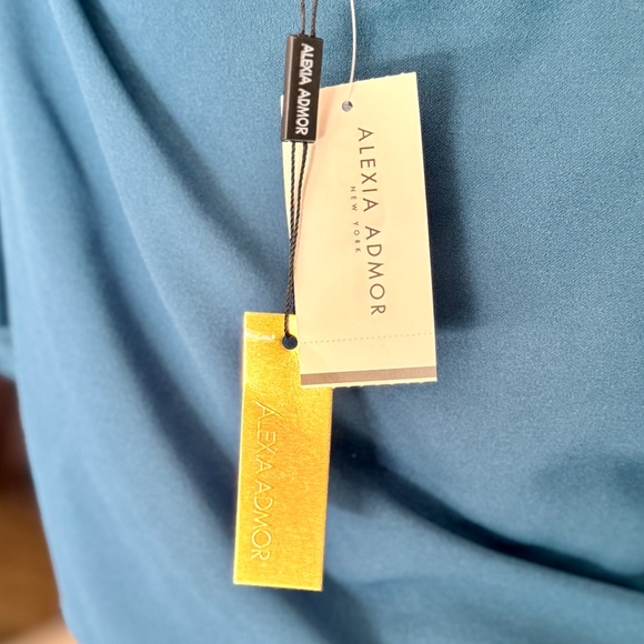 ALEXIA ADMOR | Asymmetrical Cocktail Dress in Lapis, Size Small - Picture 4 of 8